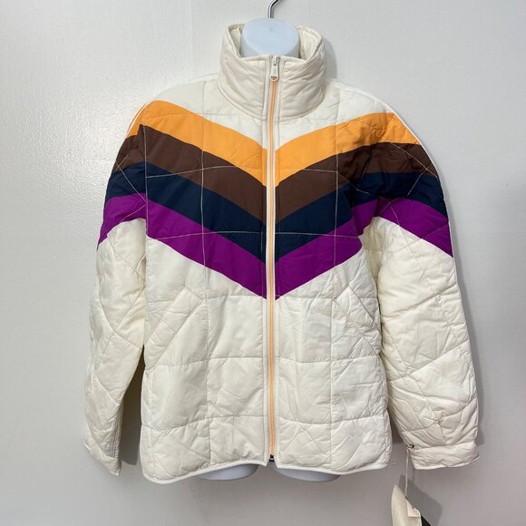 Hatch Multicolor Chevron Puffer Jacket - Picture 2 of 8